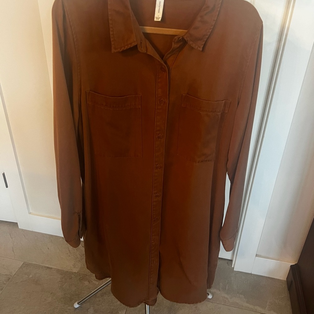 Gentle Fawn Pumpkin Shirt Dress